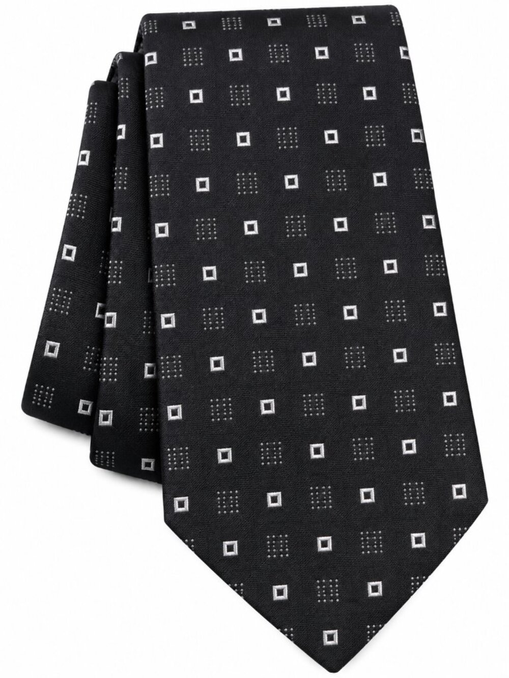 Neutral! Jos. A. Bank Executive Collection Black Geometric Silk Tie